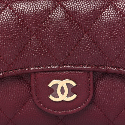 Chanel Caviar Quilted Flap Card Holder Wallet Burgundy 9 of 10