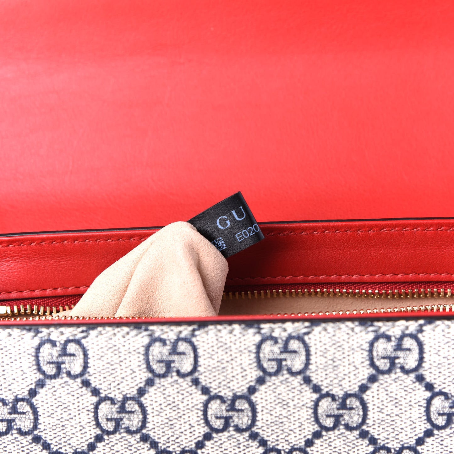 GG Supreme Monogram Moon Calfskin Medium Padlock Shoulder Bag Beige Blue Hibiscus Red Mystic White