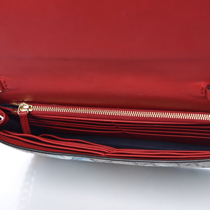 Gucci GG Supreme Monogram Blooms Chain Wallet Blue 5 of 8