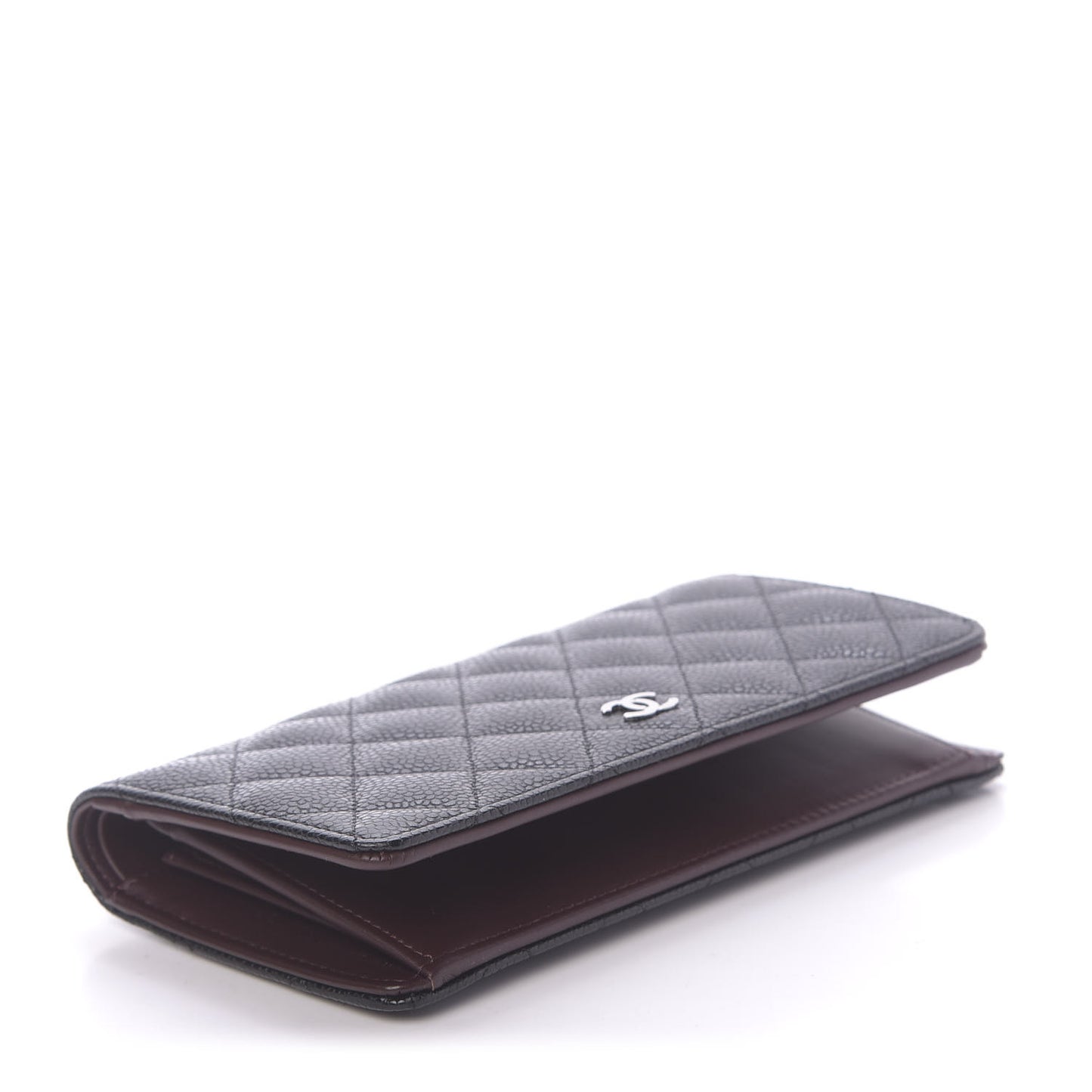 Caviar Quilted Yen Wallet Black