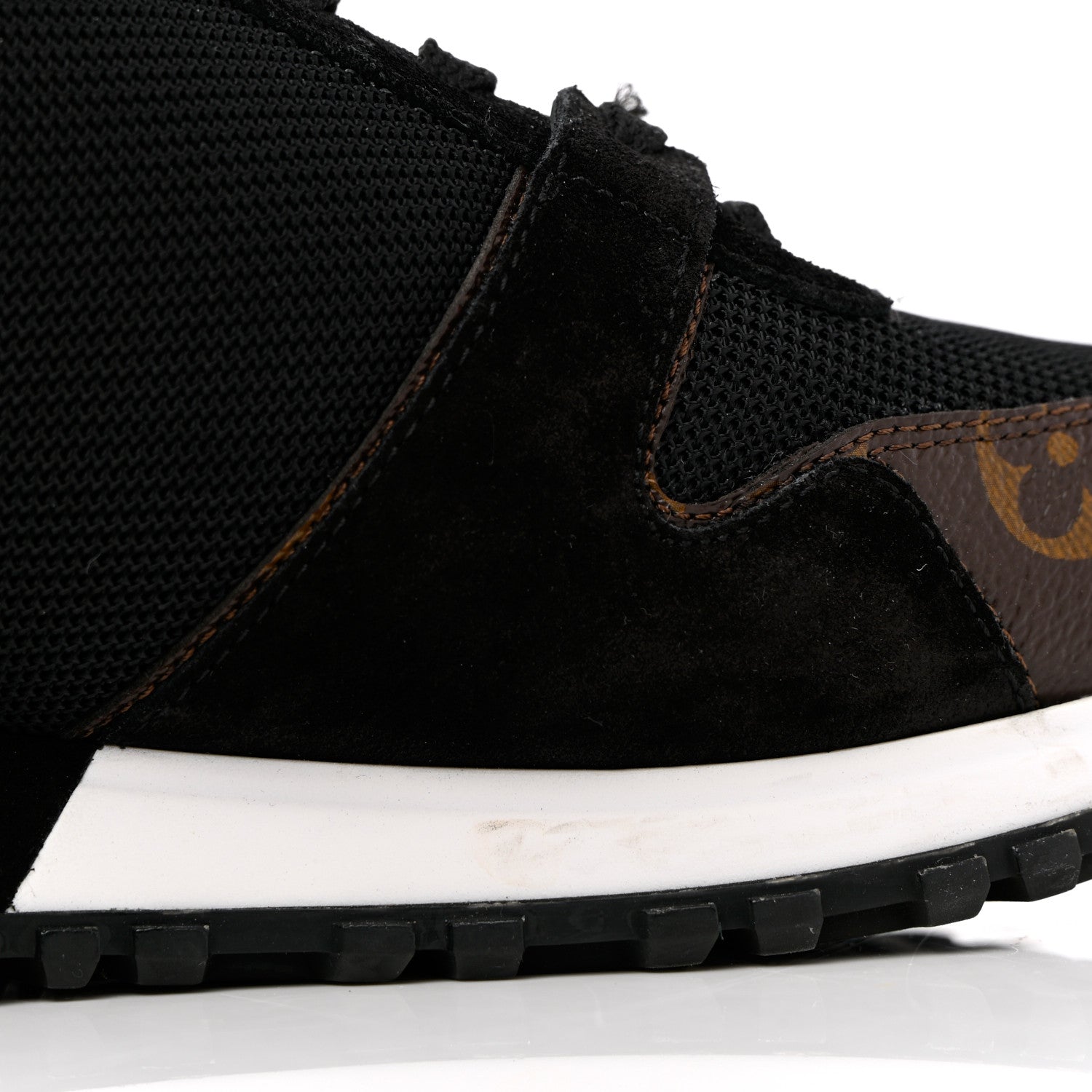 Louis Vuitton Suede Monogram Run Away Sneakers 38.5 Black 13 of 13