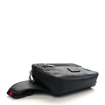 Gucci Soft GG Supreme Monogram Web Belt Bag Black Grey 4 of 7