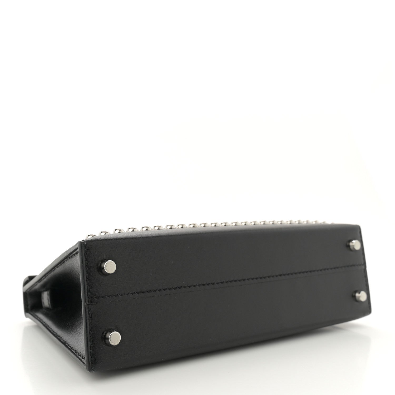 Hermes Box Studded Clouté Mini Kelly Sellier 20 Black 4 of 11