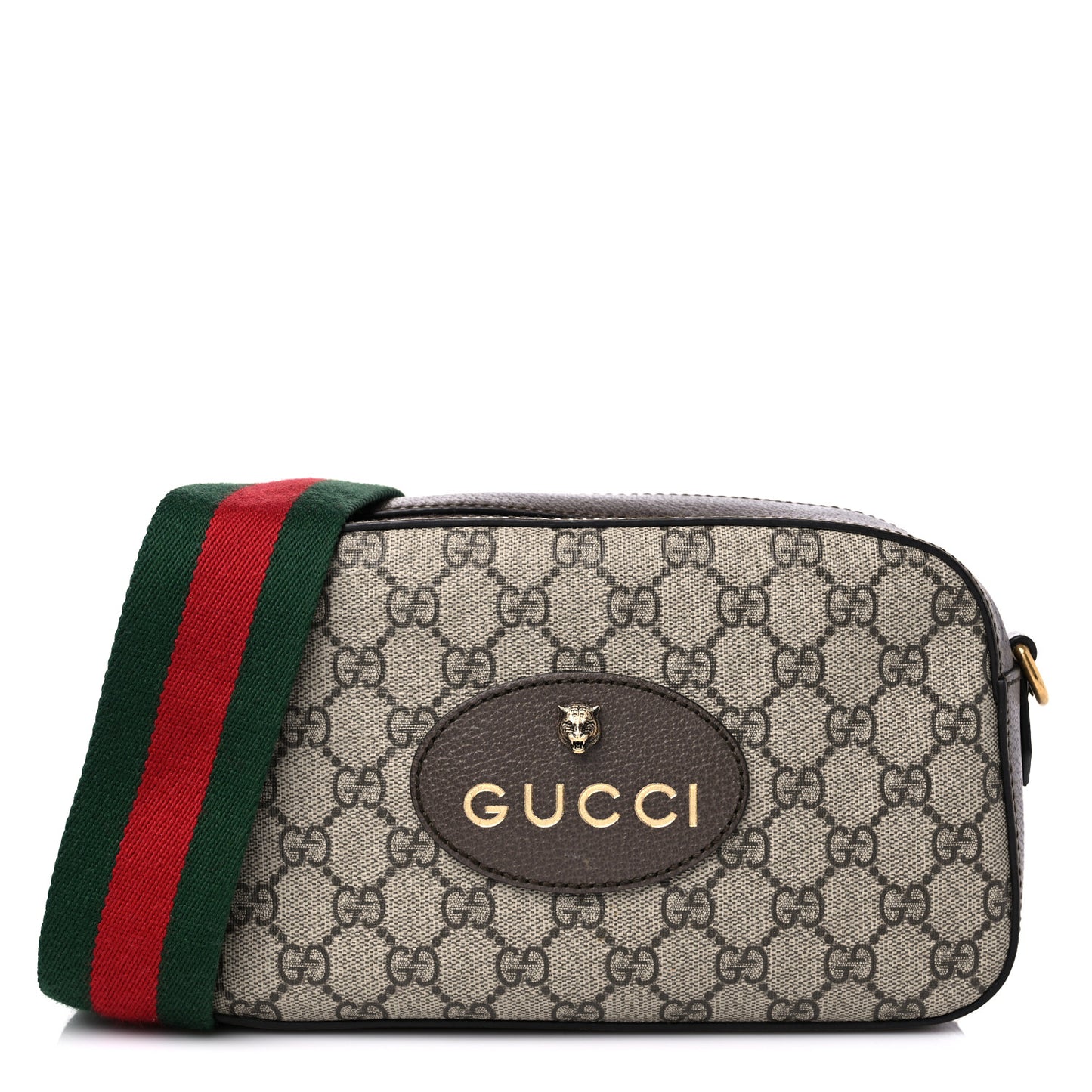 GG Supreme Monogram Web Neo Vintage Shoulder Bag Beige New Acero Crop