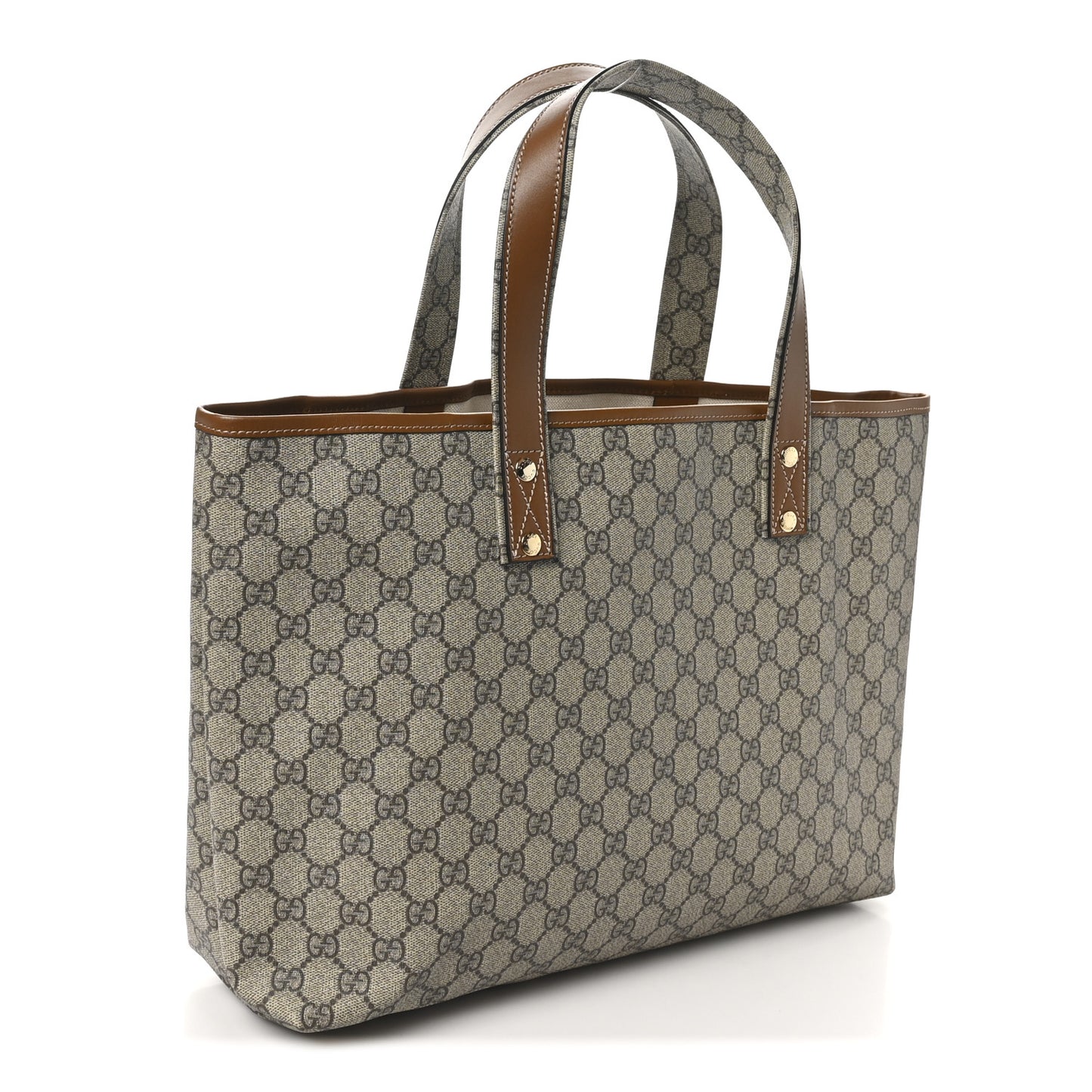 GG Plus Monogram Medium Signature Web Loop Tote Light Brown