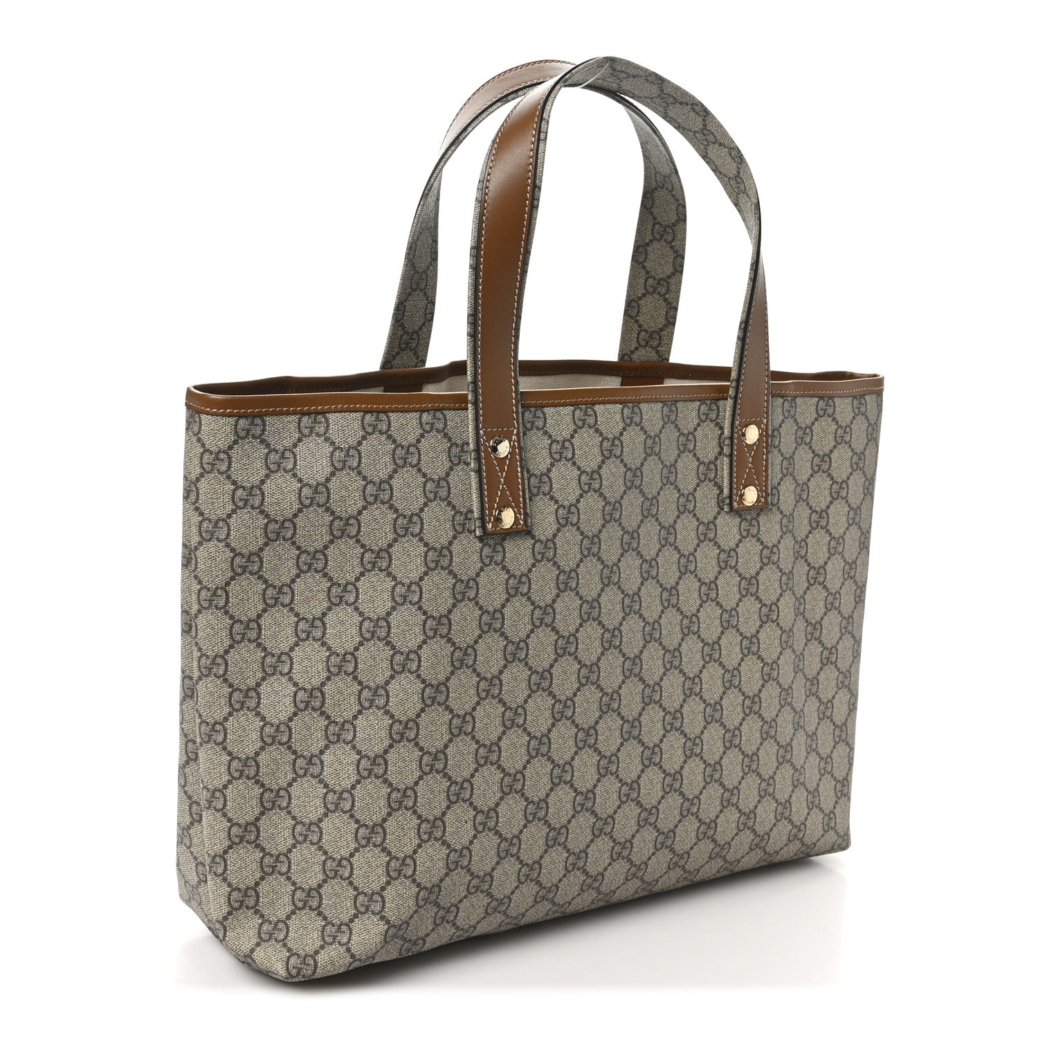 Gucci GG Plus Monogram Medium Signature Web Loop Tote Light Brown 2 of 9