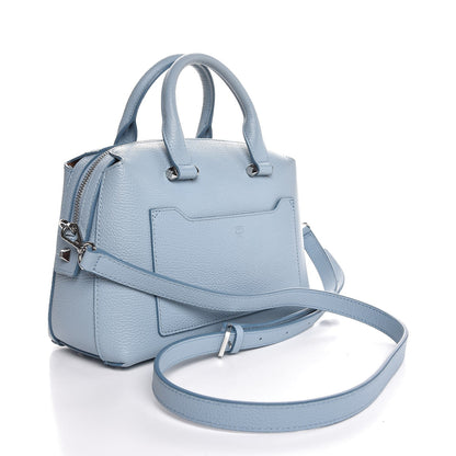 MCM Grained Calfskin Small Ella Boston Sky Blue 3 of 10