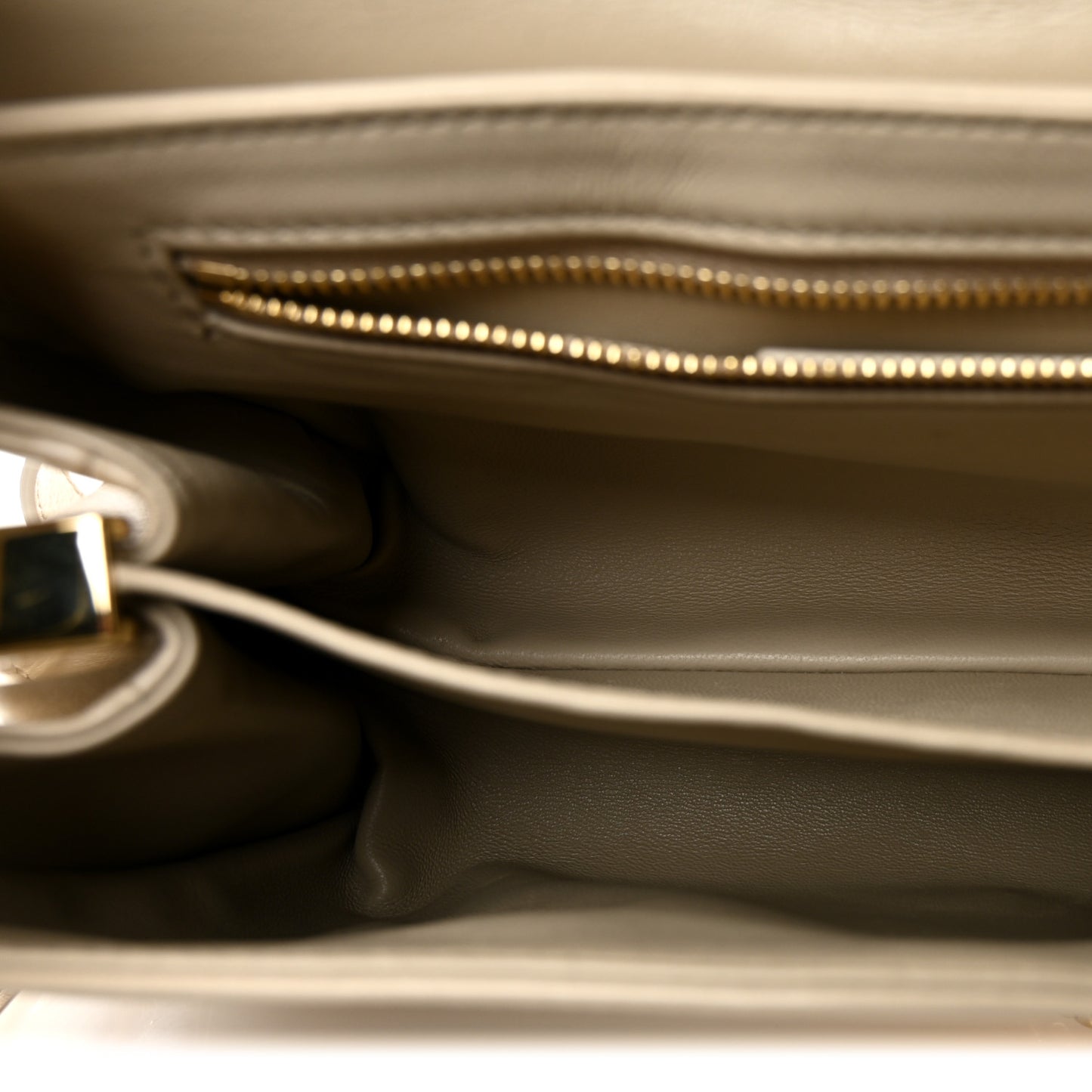 Calfskin XS Front Flap Crossbody Bag Stone