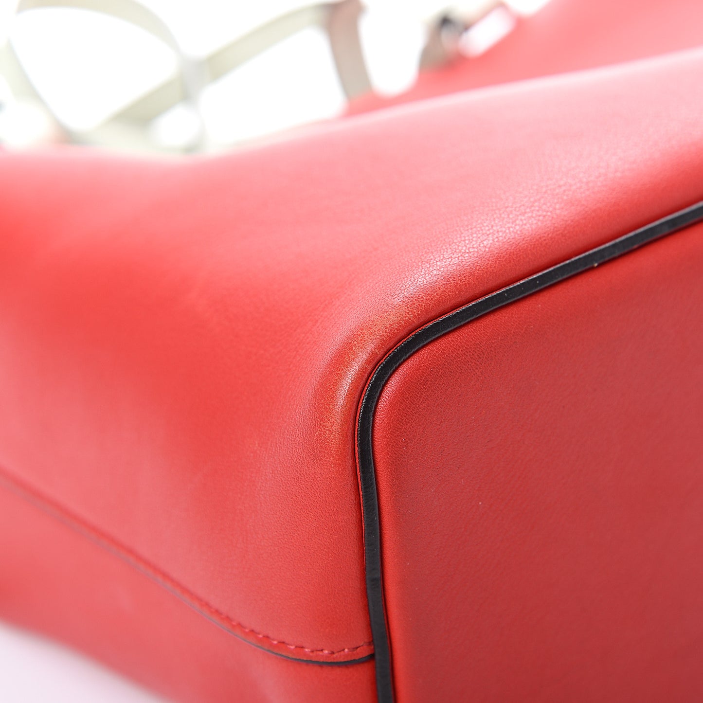 Lambskin Small Soft Cube Satchel Bright Red