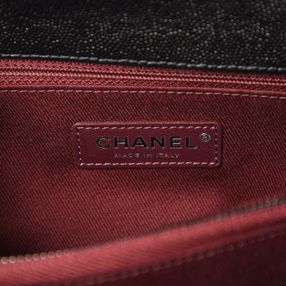 Chanel Caviar Chevron Quilted Small Coco Handle Flap So Black 8 of 8