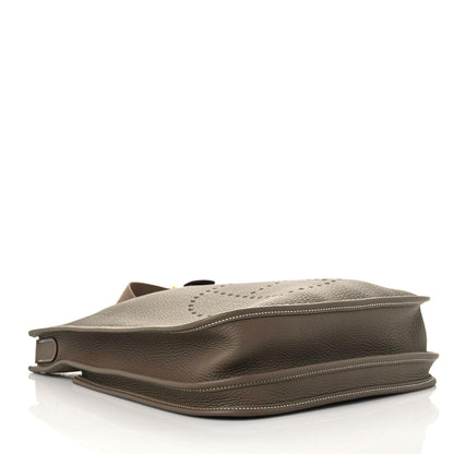 Hermes Taurillon Clemence Evelyne III PM Etoupe 6 of 11