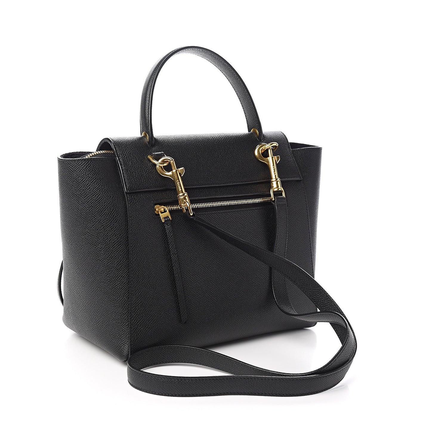 Grained Calfskin Micro Belt Bag Black