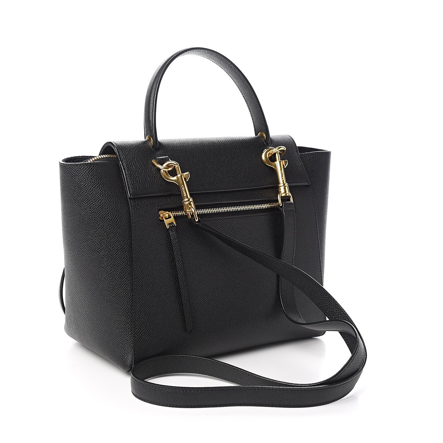Celine Grained Calfskin Micro Belt Bag Black 2 of 8