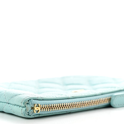 Chanel Caviar Quilted Small Cosmetic Case Light Blue 10 of 10