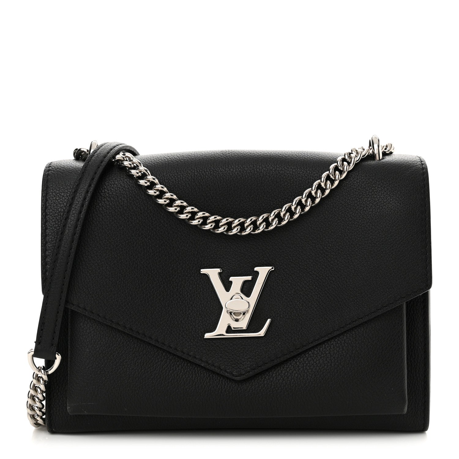 Louis Vuitton Soft Calfskin My Lockme Chain Bag BB Black 1 of 11