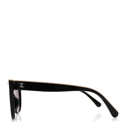 Chanel Acetate CC Butterfly Sunglasses 5414 Black Beige 3 of 8