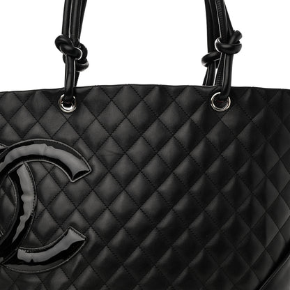 Chanel Calfskin Quilted Large Cambon Tote Black 9 of 13