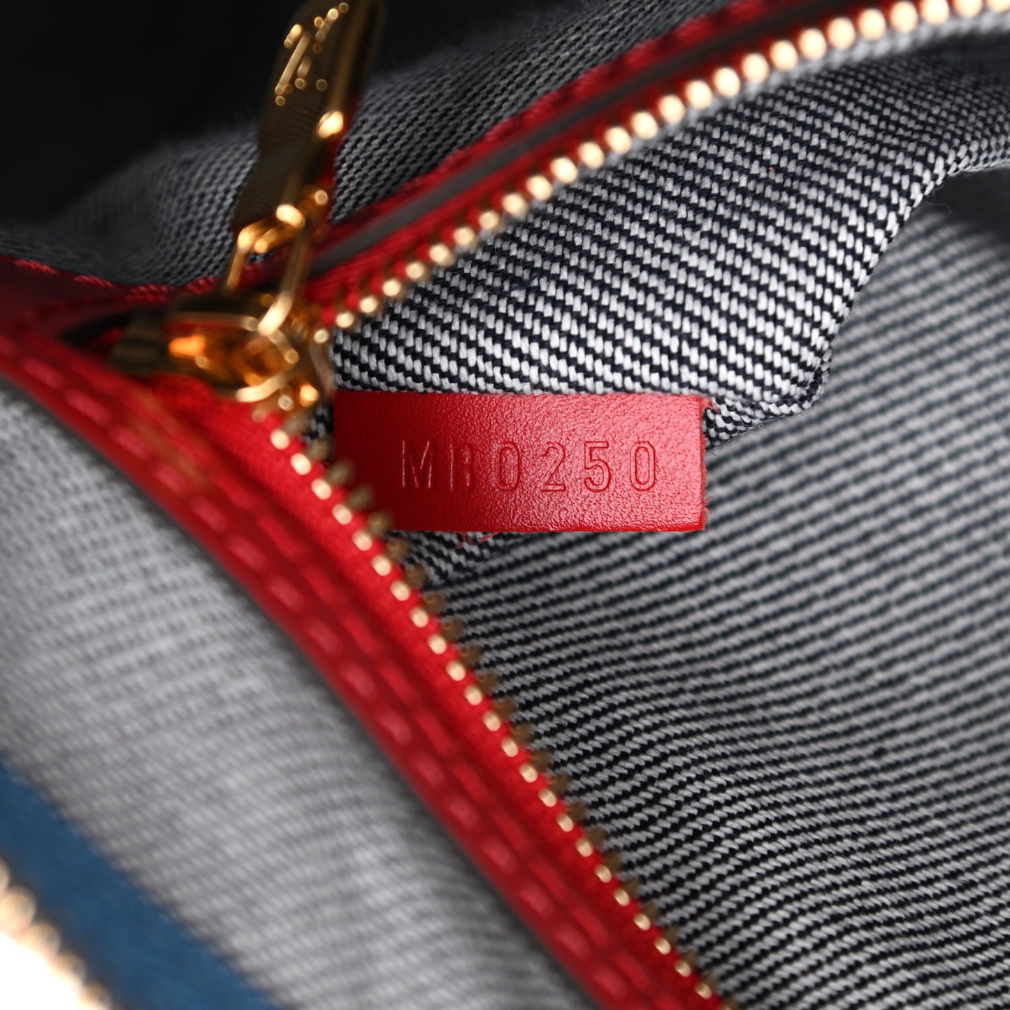 Denim Damier Monogram Patchwork Speedy Bandouliere 30 Blue Rouge