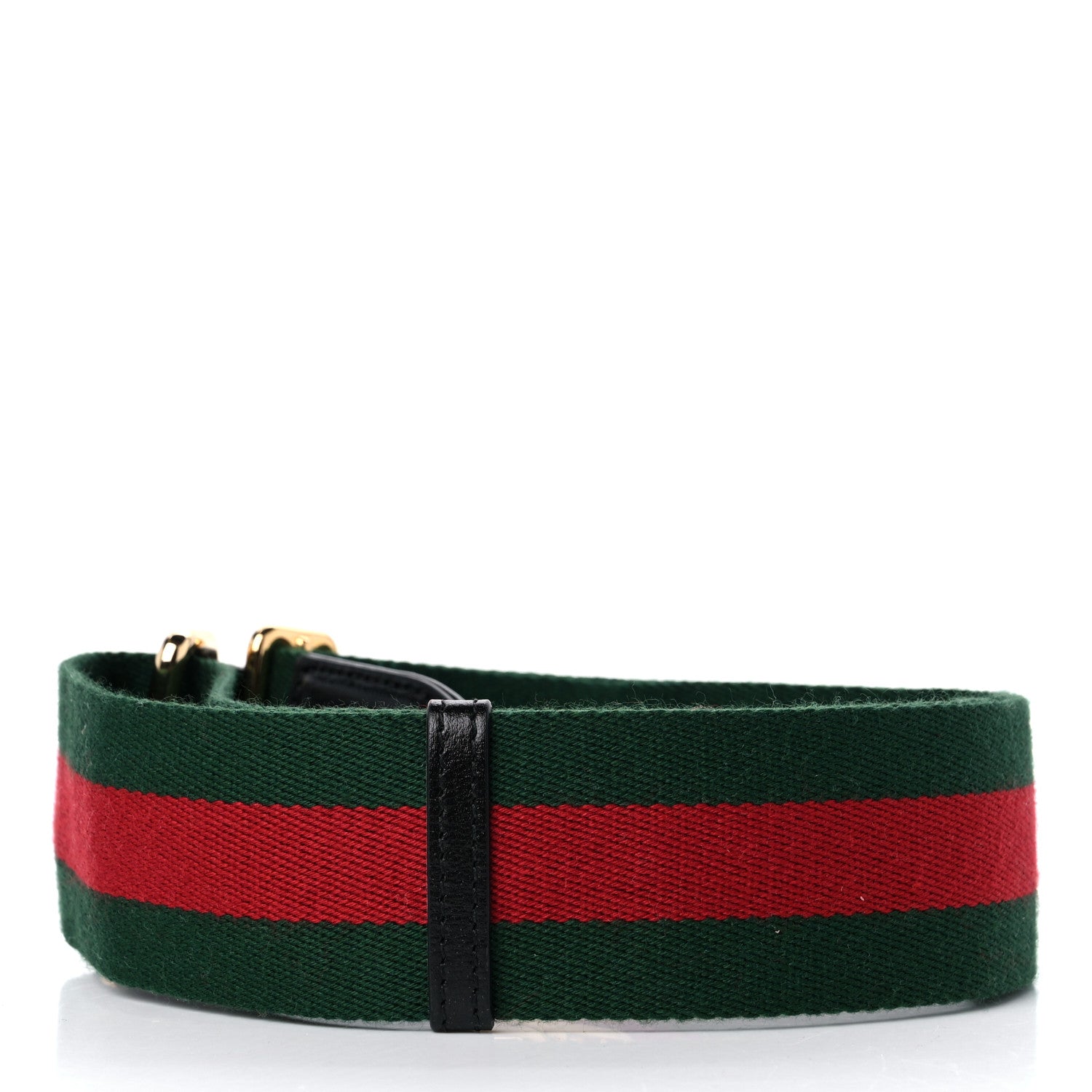 Gucci Canvas Web Shoulder Strap Green Red 2 of 3
