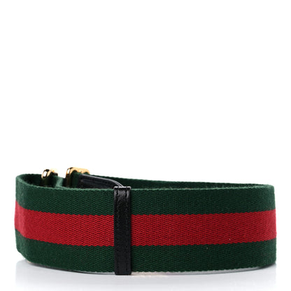 Gucci Canvas Web Shoulder Strap Green Red 2 of 3