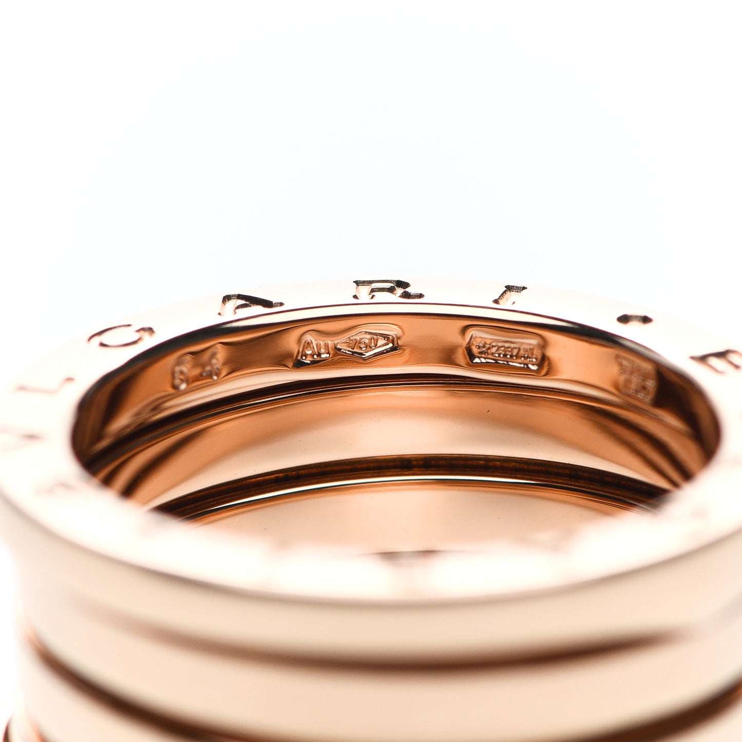 18K Rose Gold B.Zero1 Four-Band Ring 54 6.75
