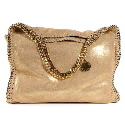 Stella McCartney Faux Leather Shaggy Deer Falabella Small Gold 1 of 6