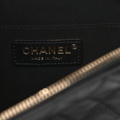 Chanel Calfskin Quilted Banane Waist Bag Fanny Pack Black 6 of 11