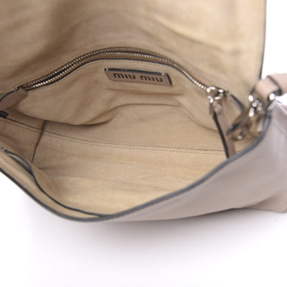Miu Miu Grace Lux Shoulder Bag Cammeo White 5 of 10
