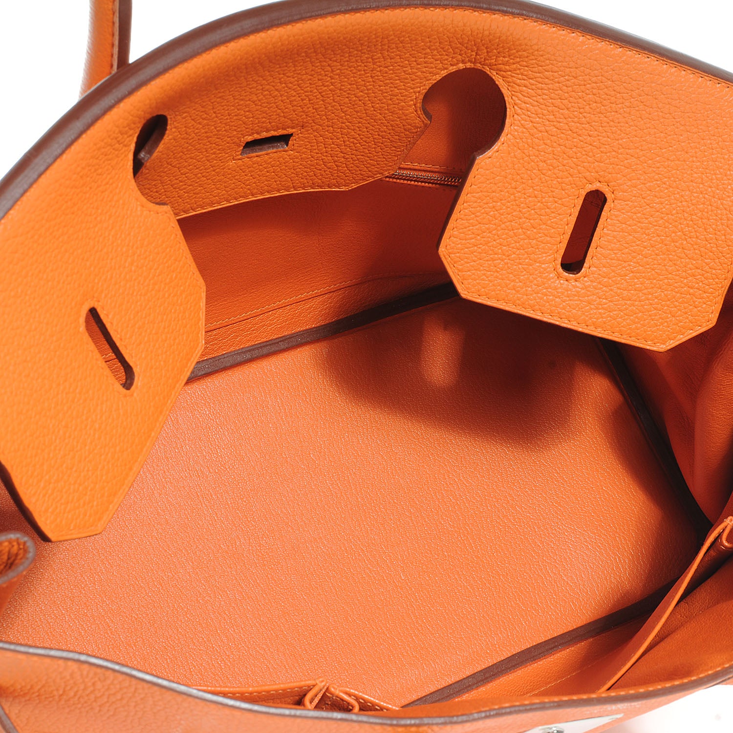 Hermes Evergrain JPG Shoulder Birkin II 42 Orange 8 of 10