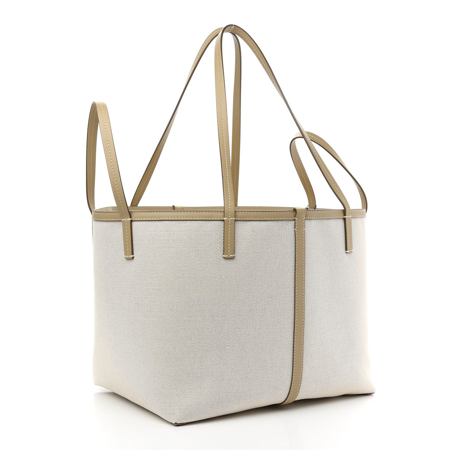 Cotton Canvas Mini Logo Horseferry Tote Bag Off White