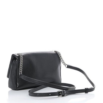Saint Laurent Grain De Poudre Monogram Toy West Hollywood Fold-Over Bag Black 3 of 10