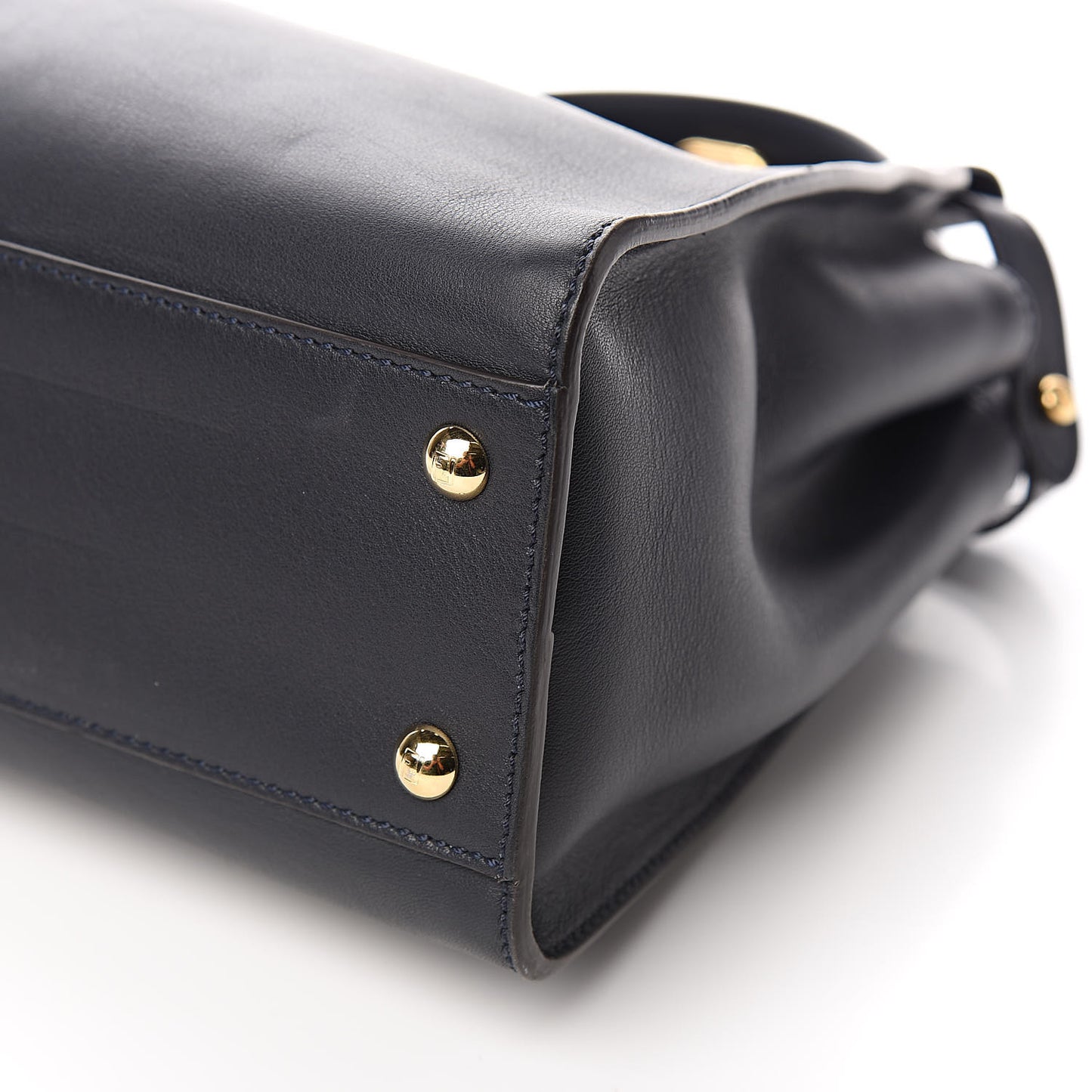 Vitello Seta Shiny Nappa Medium Peekaboo Iconic Satchel Blue Notte Turchese
