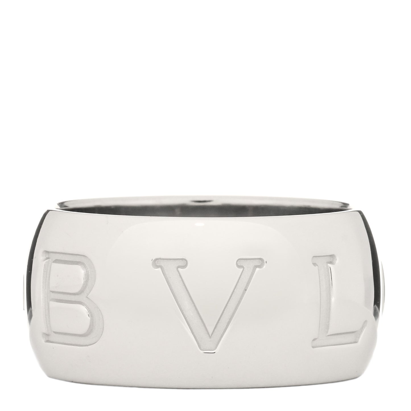 18K White Gold Monologo Band Ring 55 7.25