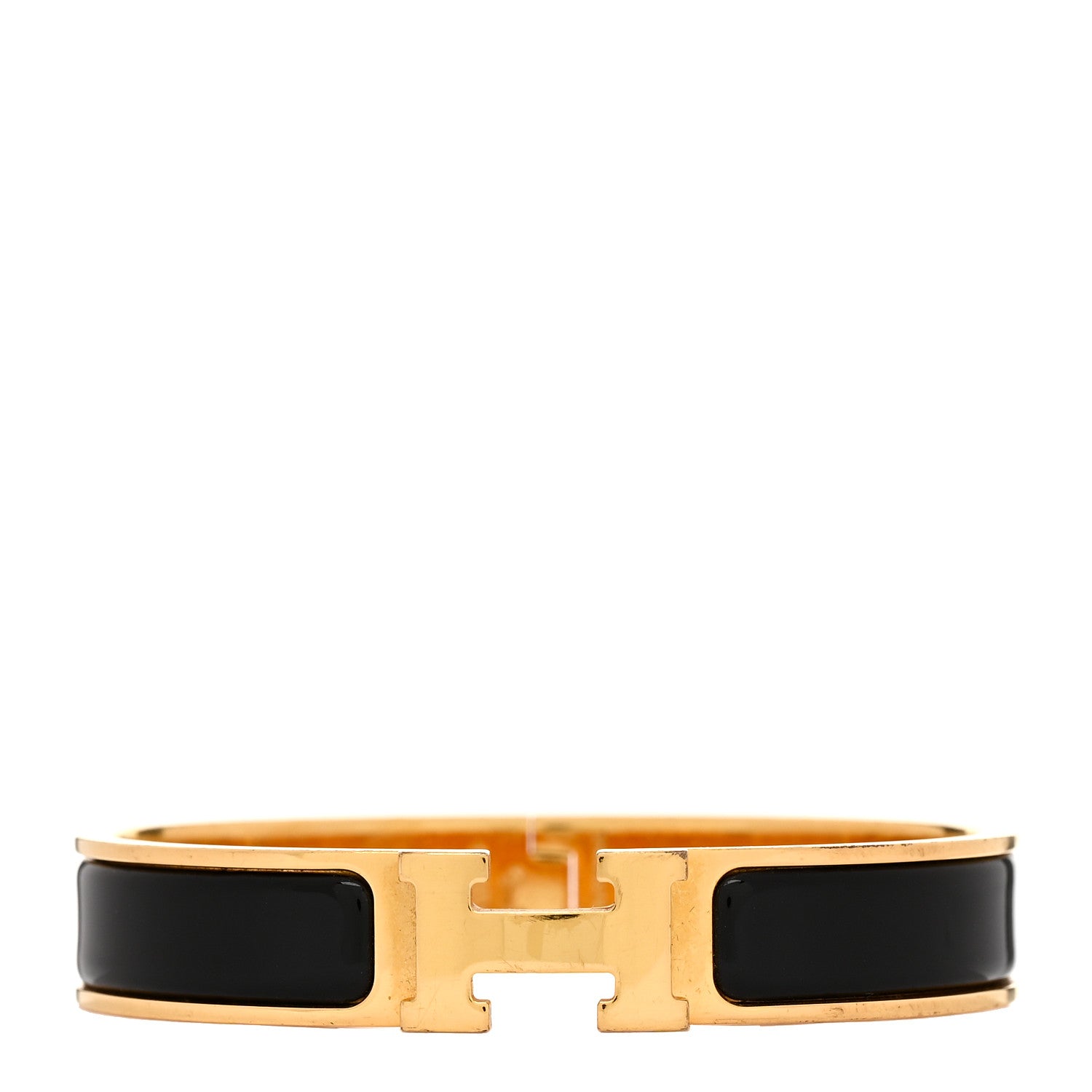 Hermes Enamel Narrow Clic Clac H PM Bracelet Black 1 of 4