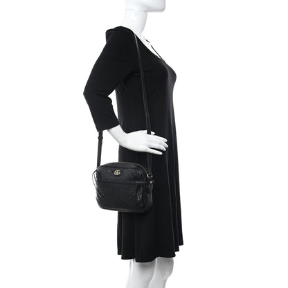 Gucci Wonka Grain Calfskin GG Monogram Star Embossed Small GG Shoulder Bag Black 2 of 9