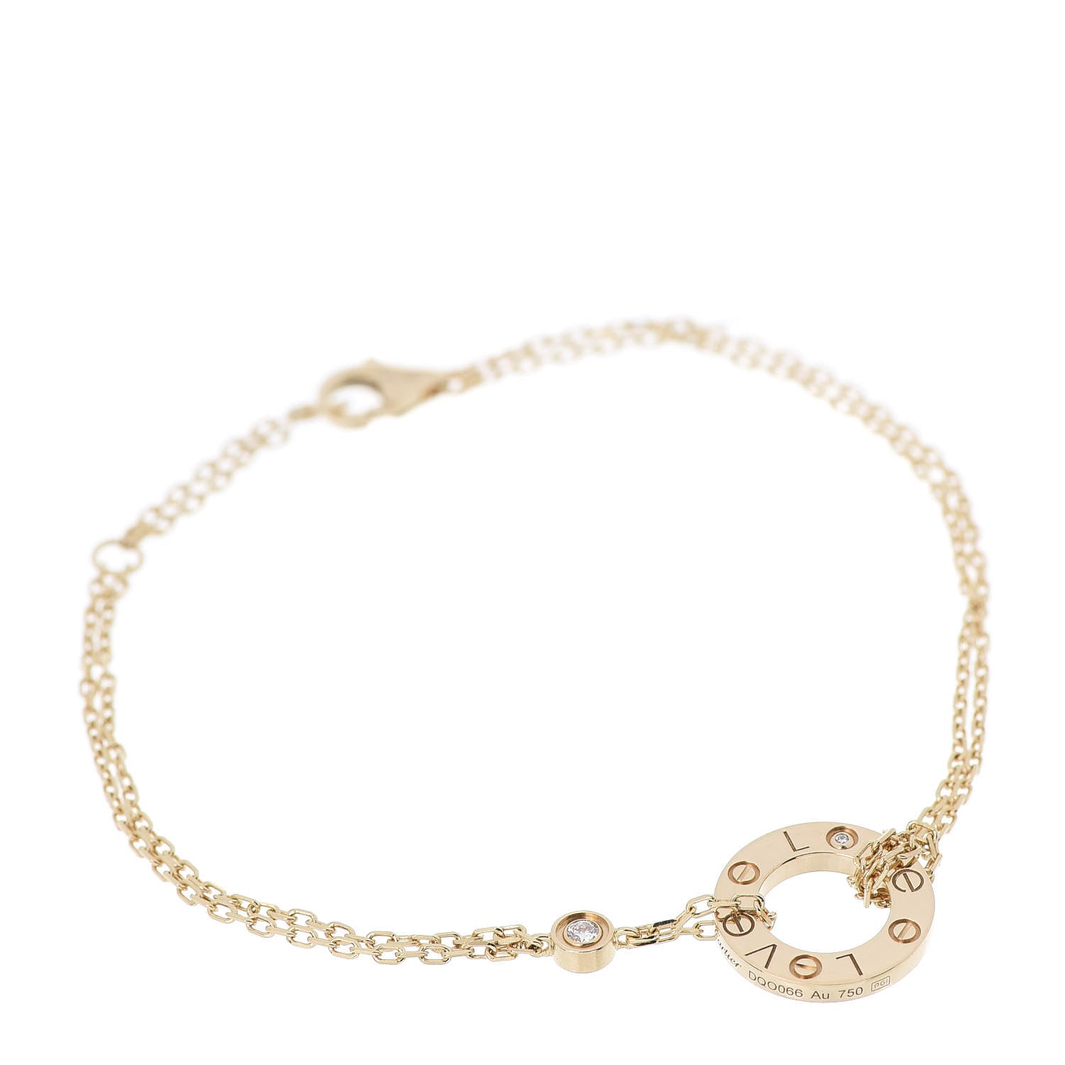 Cartier 18K Yellow Gold Diamond LOVE Bracelet 1 of 8