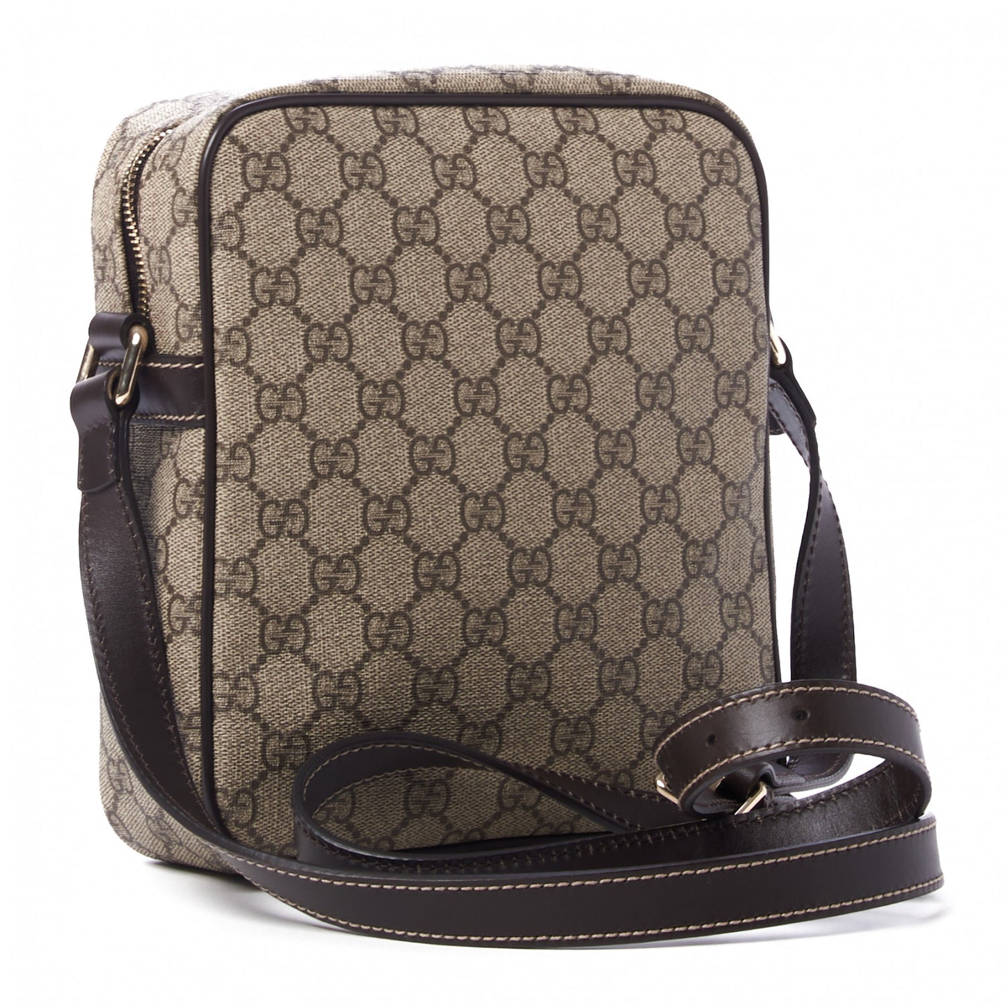 GG Plus Monogram Messenger Bag Dark Brown