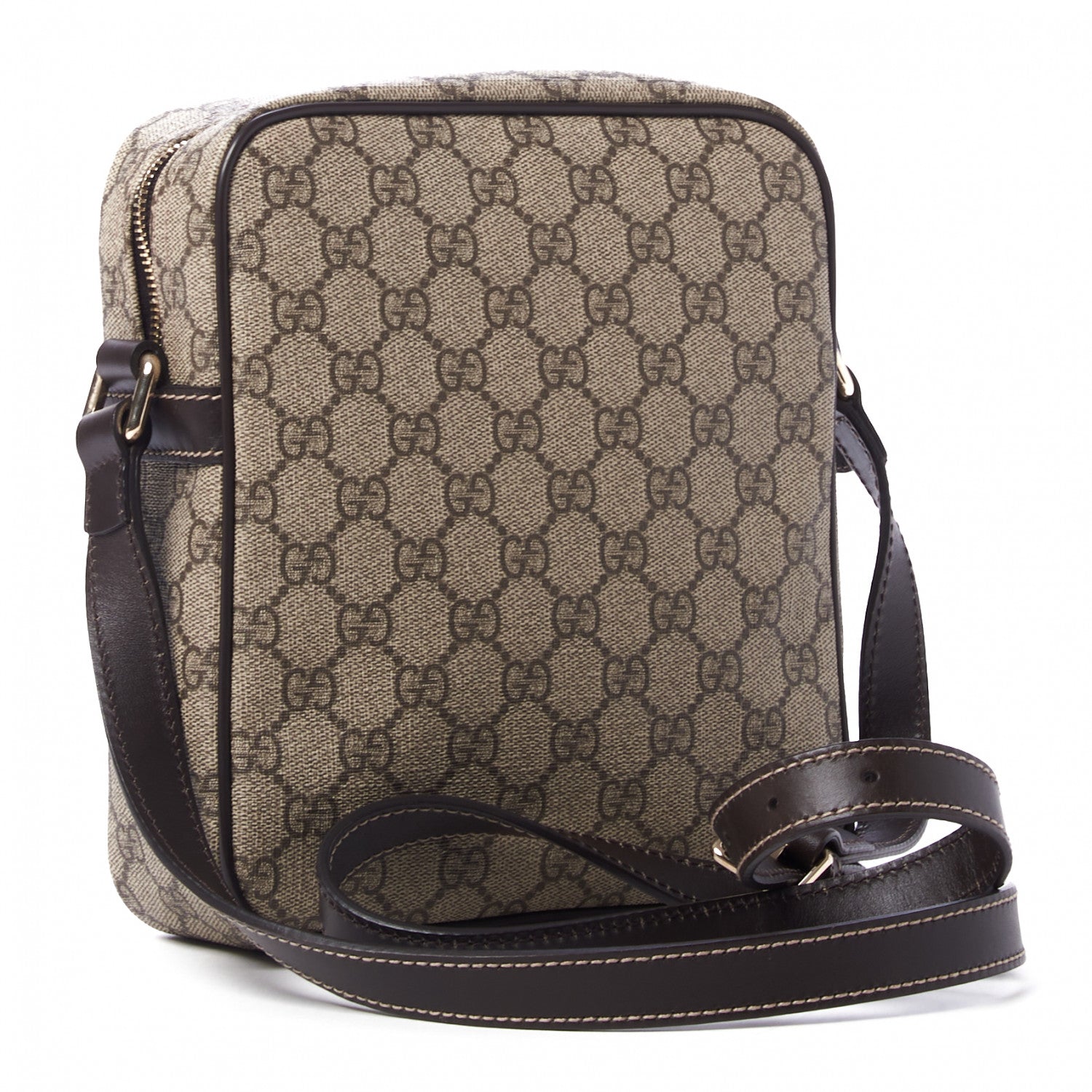Gucci GG Plus Monogram Messenger Bag Dark Brown 3 of 9