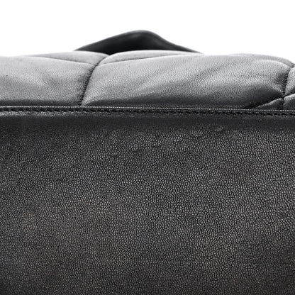 Saint Laurent Lambskin Quilted Medium Loulou Puffer Monogram Chain Satchel Black 11 of 15