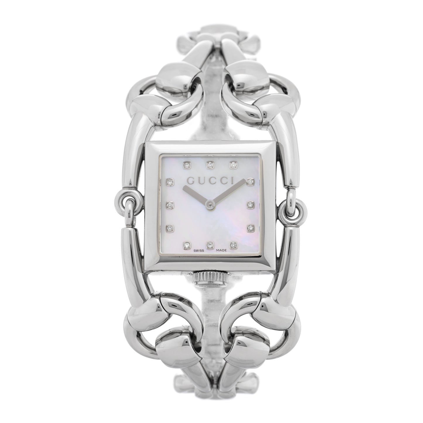 Stainless Steel Diamond Mother of Pearl 25mm Signoria Quartz Watch