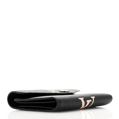 Louis Vuitton Empreinte Monogram Giant Victorine Wallet Black Beige 4 of 6