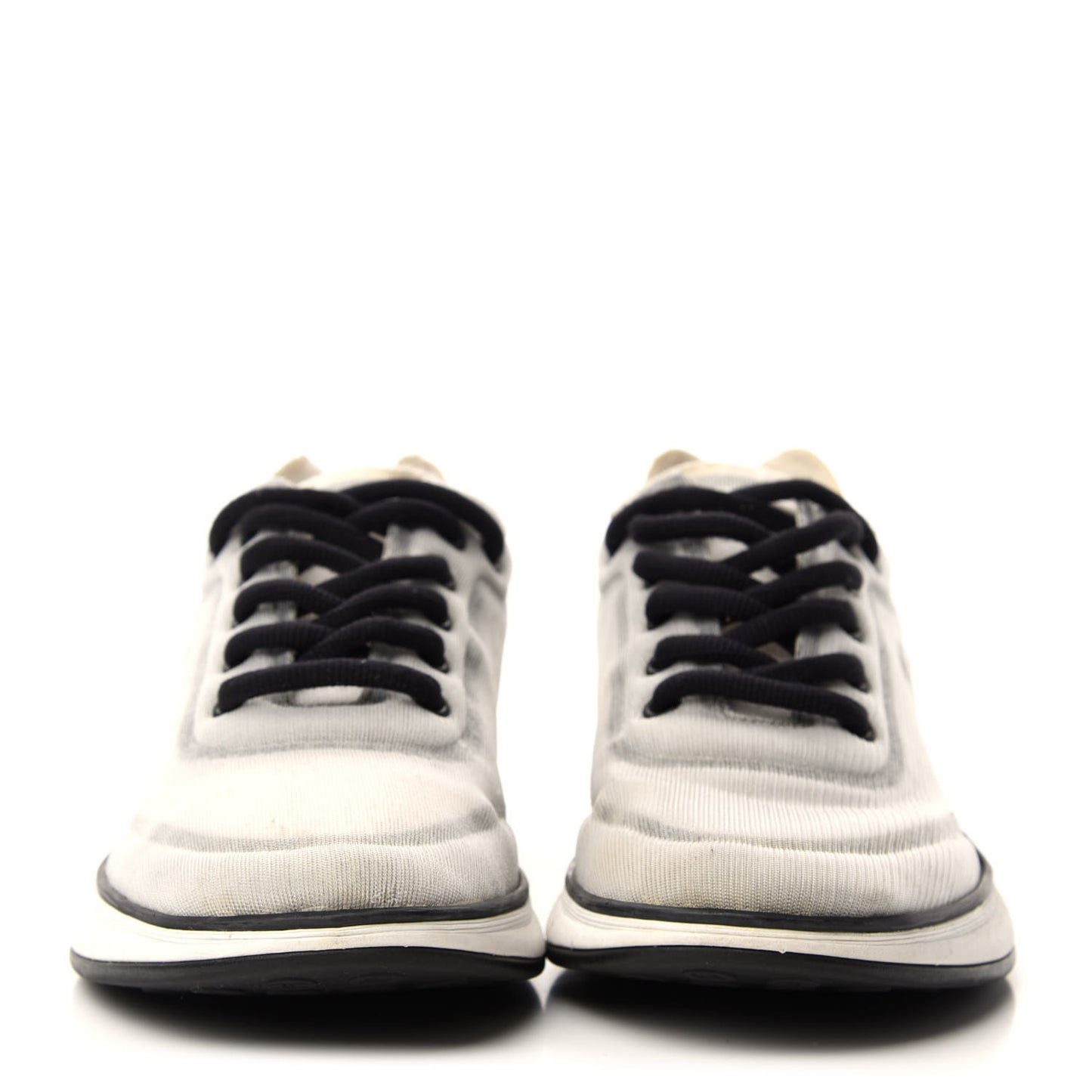 Mesh Lyrca Womens Logo Sneakers 37.5 White Grey