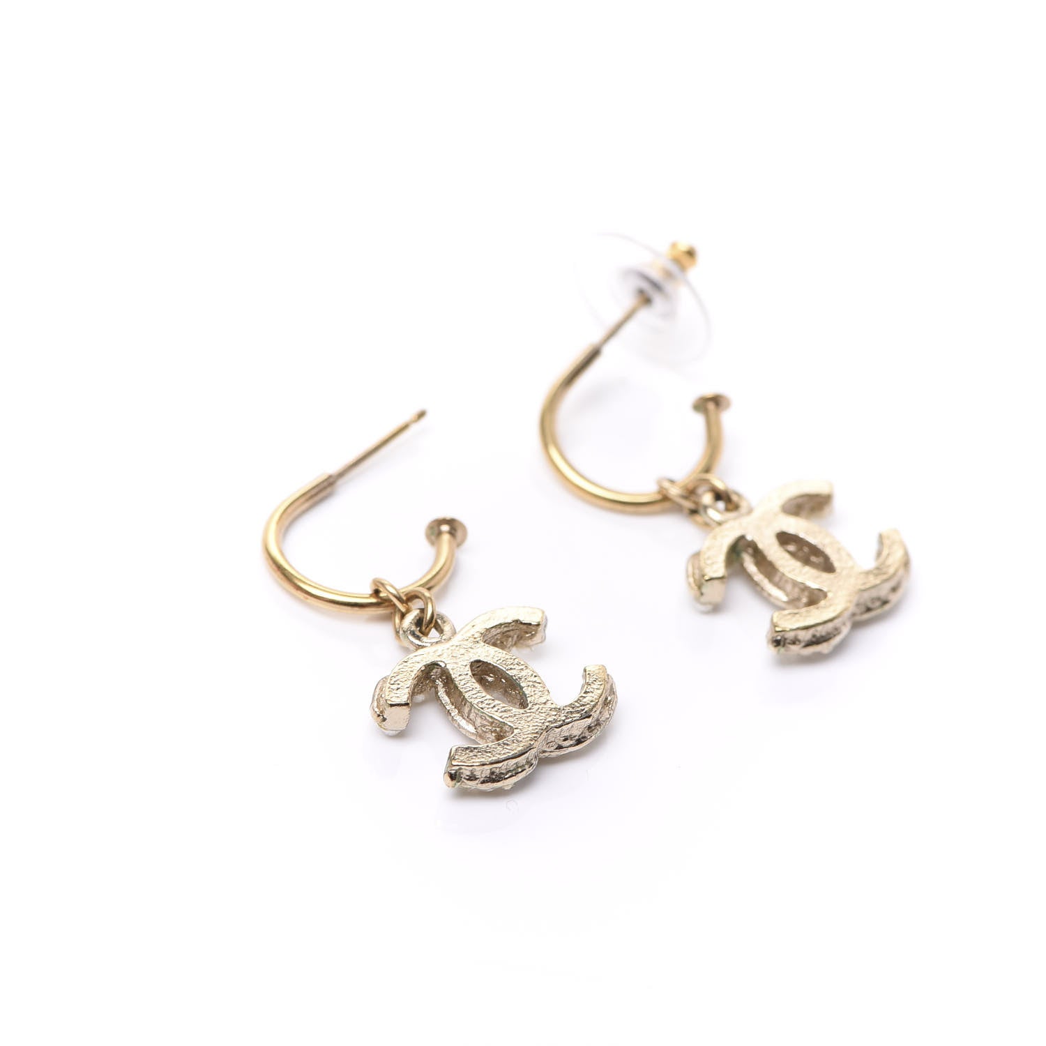 Chanel Pearl CC Dangle Earrings Gold 3 of 4