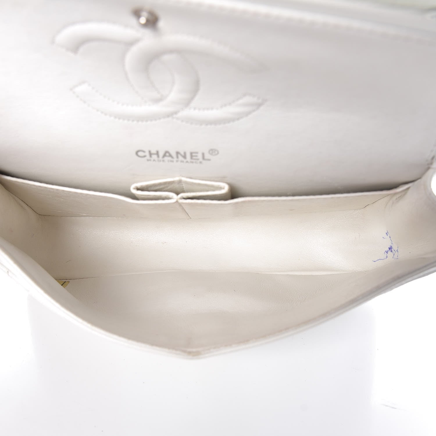 Chanel Caviar Quilted Medium Double Flap White 7 of 12