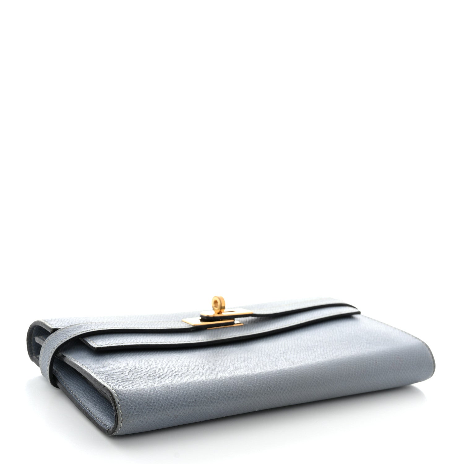 Hermes Epsom Kelly Longue Wallet Bleu Lin 4 of 17