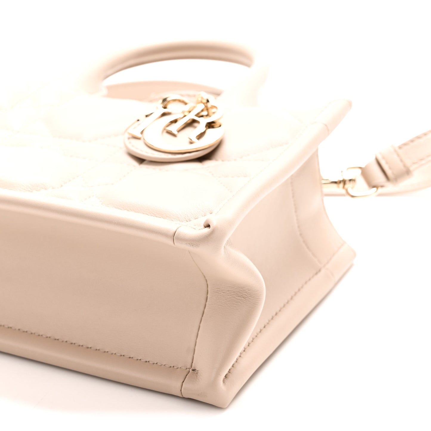 Calfskin Macrocannage Mini Book Tote Trench Beige