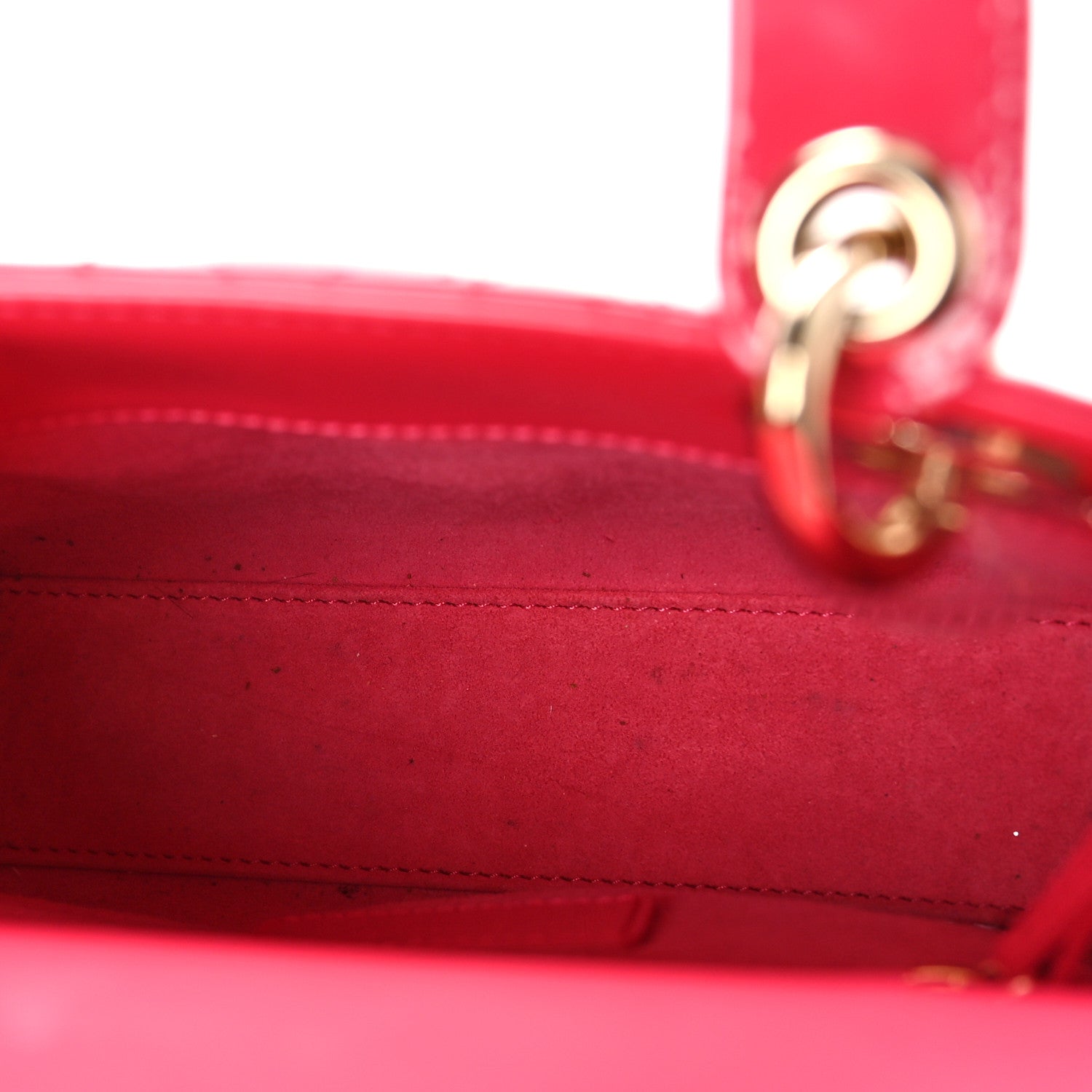 Christian Dior Patent Cannage Mini Lady Dior Pink 5 of 8