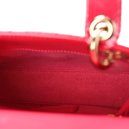 Christian Dior Patent Cannage Mini Lady Dior Pink 5 of 8