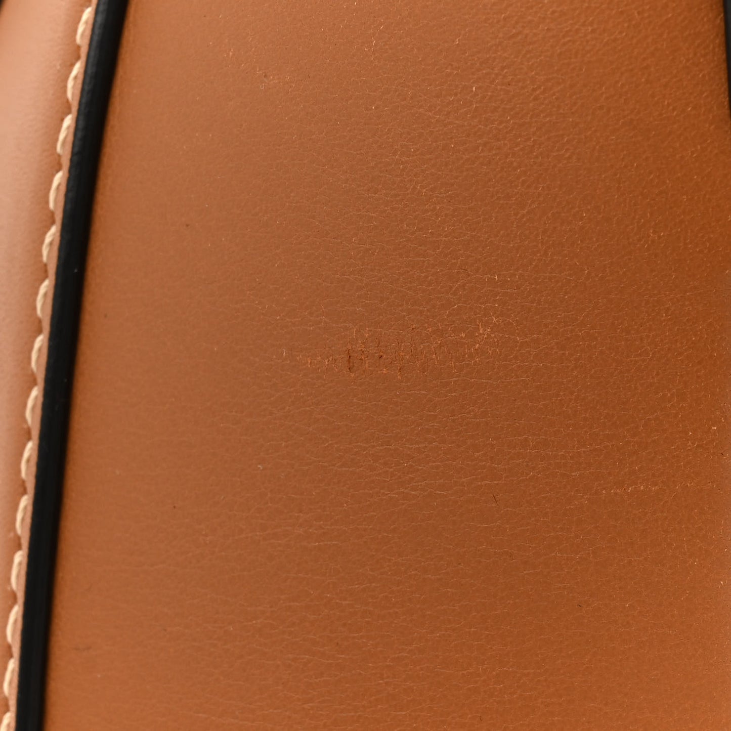 Calfskin Contrast Topstitch Small Antigona Cognac