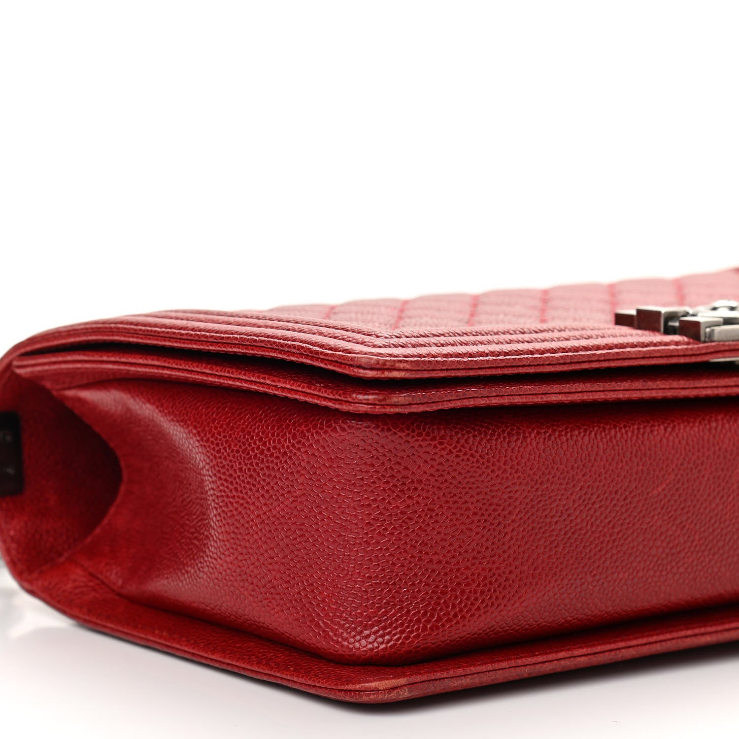 Chanel Caviar Quilted New Medium Boy Flap Dark Red 9 of 12